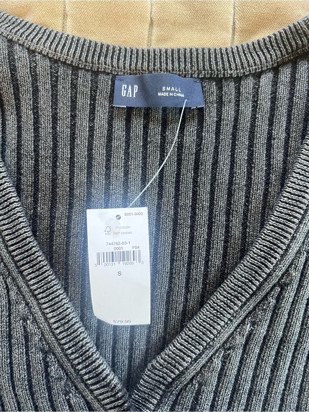 GAP Plaited Ribbed Crop Cardigan - Picture 3 of 6